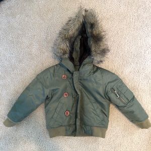 Juicy Couture Baby Army Green Parka Jacket